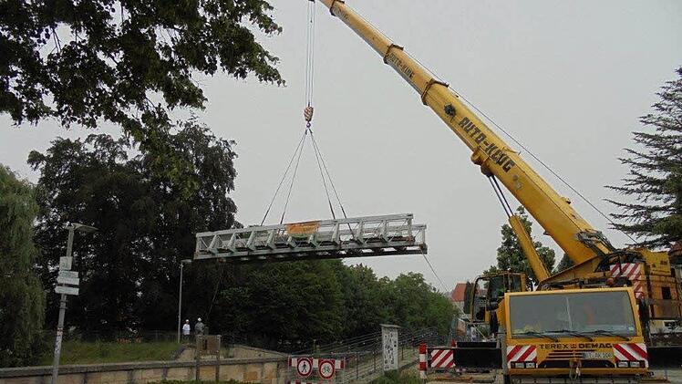 Arbeiten am Schwarzen Steg. Foto: Wolfgang Hümmer