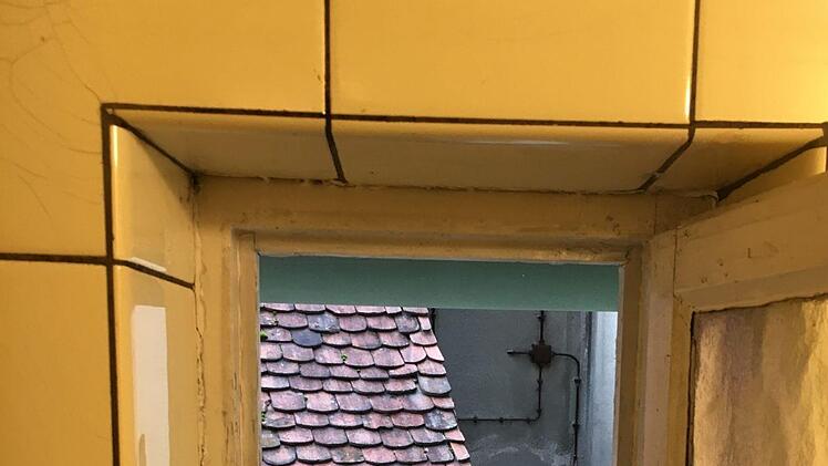 Blick aus einem WC -Bei Greta Diller in HallstadtFoto: A. Schreiber
