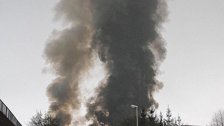 Großbrand in Maßbach. Foto: Dieter Britz