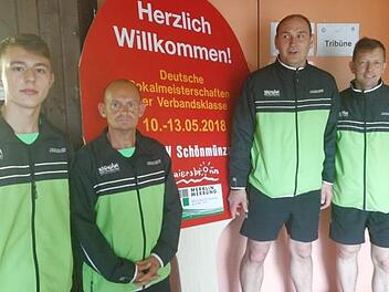 Die deutschen Vizemeister vom TTC Höchstadt (v. li.) Christian Friedrich, Stefan Müller, Tobias Leithold und Wolfgang Klaus Foto: privat