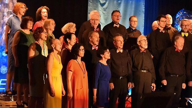 Mit einer überaus gelungenen Mischung aus anspruchsvollen deutschen und englischen Titeln begeisterte der Chor "Taktzente" sein Publikum, Foto: Frank Selzam