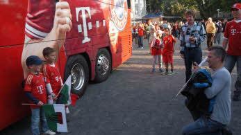 Auftritt der "kleinen Bayern" auf großer Bühne im Willy-Sachs-Stadion. Foto: ssp