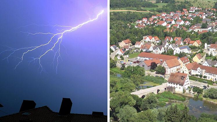 Nach Blitzschlag: Kleine Stadt pl&ouml;tzlich zweigeteilt