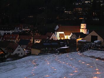Die Hänge um Obertrubach waren beleuchtet. Foto: Franz Galster