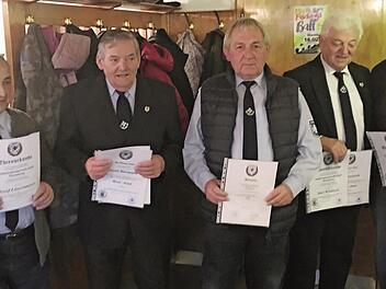 Von links: Oskar Klinga, Josef Linsenmeyer, Josef Biermann, Peter Gumbmann, Karl Windisch, Friedrich Friedel und Ulrich Riß Foto: Edgar Pohl