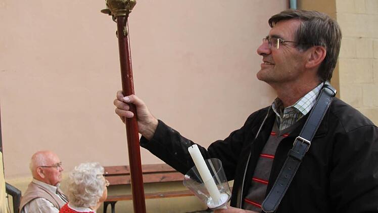 Julius Fischer aus Lettenreuth ist seit zehn Jahren bei der Wallfahrt nach Marienweiher immer mit dabei. Foto: Sonja Adam