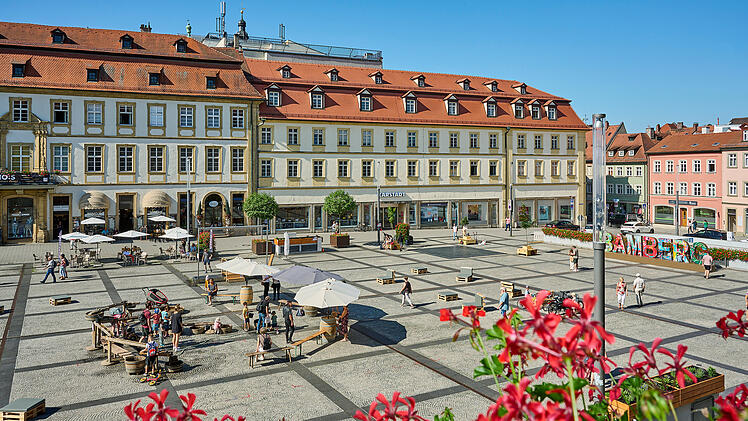 Bamberg: Ideen der B&uuml;rger stehen - Abk&uuml;hlung, Plauderei und Co. auf dem Maxplatz