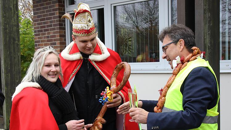 Beim Rathaussturm in Untersiemau. - Foto: Michael Stelzner