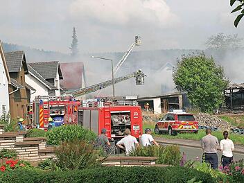 Beim Scheunenbrand in Ketschenbach Ende Juli war auch die Thanner Wehr gefordert. Foto: CT-Archiv