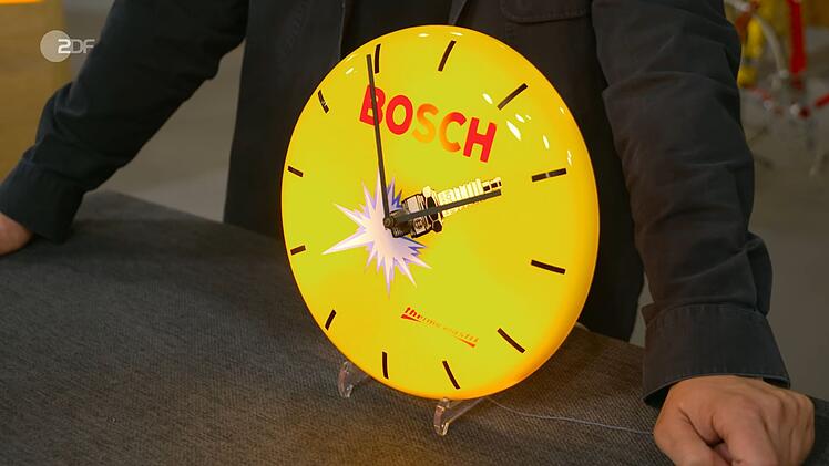 Die Werbeuhr von Bosch von Ende der 1960er- oder Anfang der 1970er-Jahre schätzte der Experte auf 100 bis 150 Euro. Daniel Meyer zahlte 150 Euro.