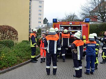 Die Feuerwehr beim Einsatz in Winkels. Foto: Peter Rauch