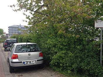 Parken in der  Feuerwehrzufahrt kann andere in Gefahr bringen. Foto: p