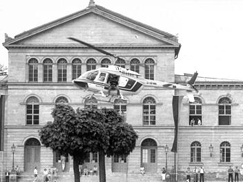Das Landestheater Coburg als Kulisse für einen Film: 1986 wurde "Der Flieger" in Coburg gedreht.Foto: Archiv