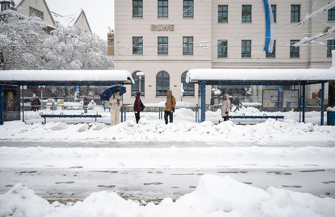 Wintereinbruch in Süddeutschland - München