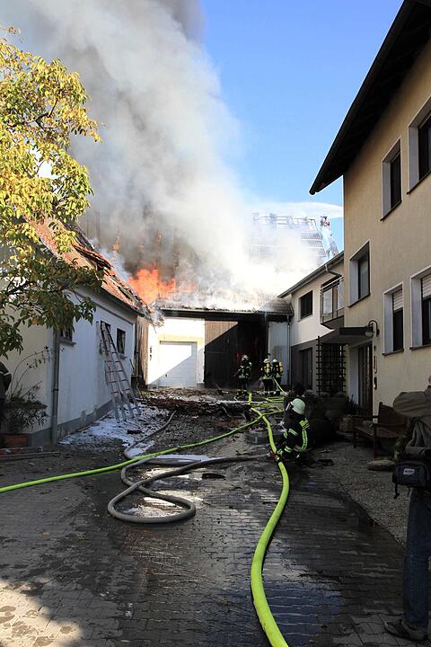 Brand in Schweinestall in Herzogenaurach