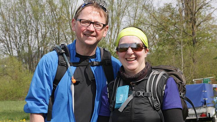Michael Zimmermann aus Burgkunstadt nahm an seinem 40. Geburtstag mit Susanne Lamm die Marathonstrecke in Angriff.