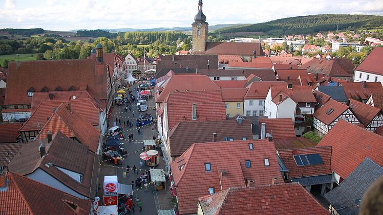 Der Blick von ganz oben, aus der Wohnstube des Türmers.