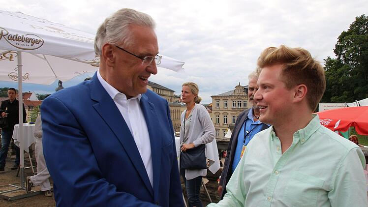 Joachim Herrmann mit Stadtrat Max Forkel Foto: Oliver Schmidt