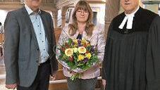 Vertrauensmann und Kirchenvorstand Wolfgang Streit, Gerlinde Taut sowie Dekan Günther Werner  Foto: Paul Pöhlmann