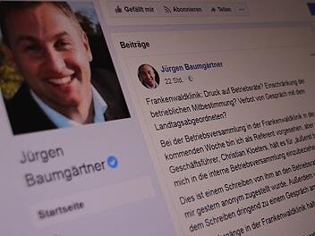 Jürgen Baumgärtner postete auf Facebook massive Kritik am Verhalten der Klinik-Geschäftsführung. Foto: Marco Meißner