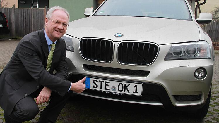 Otmar Kerner ist stolz auf sein Neukennzeichen - das OK bedeutet "okay! Foto: ME