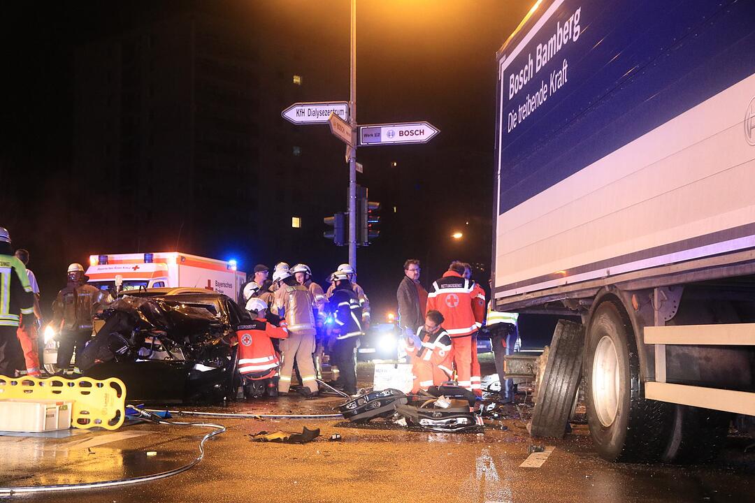 Schwerer Unfall auf dem Berliner Ring in Bamberg