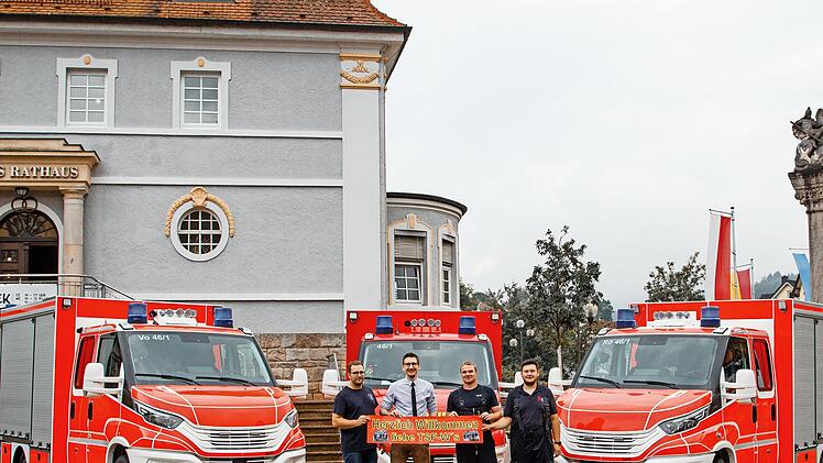 Insgesamt drei neue Feuerwehrfahrzeuge können die Feuerwehren Volkers, Römershag und Rupboden nun ihr eigen nennen.