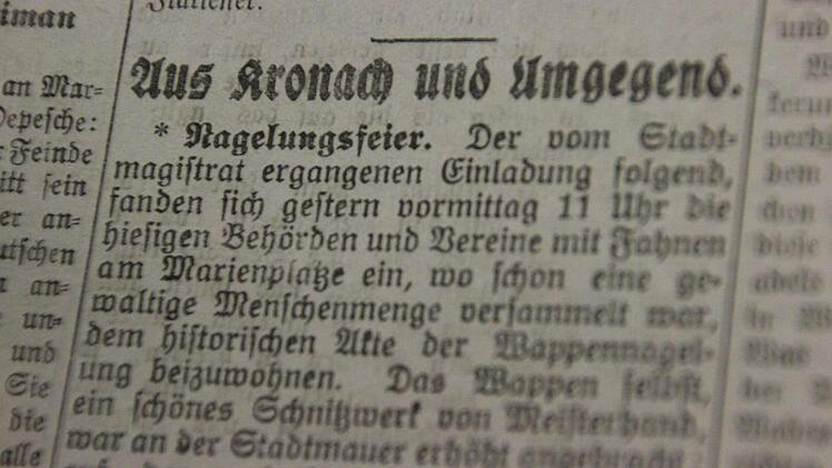 Auch die Tageszeitung "Fränkischer Wald" berichtete. Foto: Marco Meißner