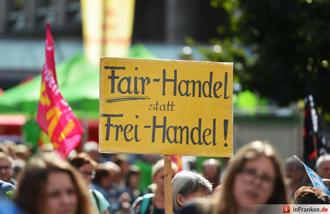 Demonstration gegen die Handelsabkommen