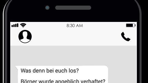 Nachrichten wie diese erreichen die Mitarbeiter häufig. Montage: Dagmar Klumb