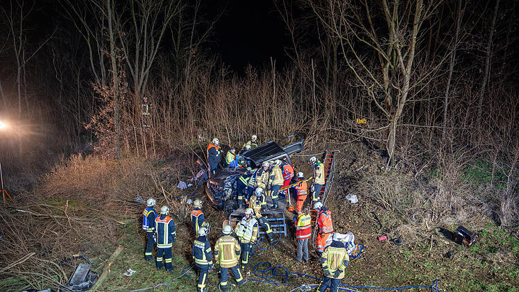 Zwischen Bäumen eingeklemmt - zweistündige Rettungsaktion auf der A73