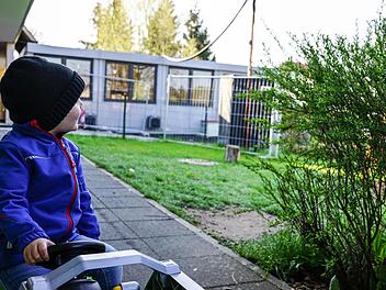 In der Kita "Abenteuerland" in Neuenmarkt sorgt seit September vergangenen Jahres eine Containerlösung dafür, dass ausreichend Krippenplätze zur Verfügung stehen.