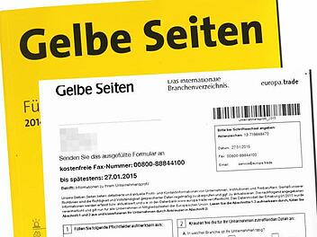 Betrügerfax einer dubiosen Firma aus Dubai: Rechtsanwalt Ulrich Gödde ist nicht in die Verwechslungsfalle der Abzocker getappt.   Repro: BR