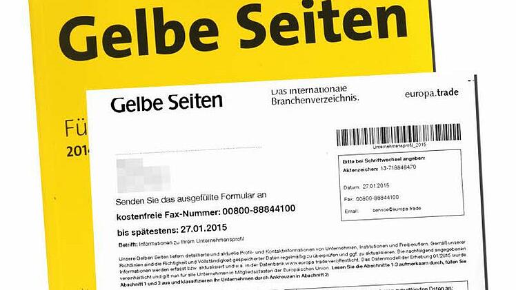Betrügerfax einer dubiosen Firma aus Dubai: Rechtsanwalt Ulrich Gödde ist nicht in die Verwechslungsfalle der Abzocker getappt.   Repro: BR
