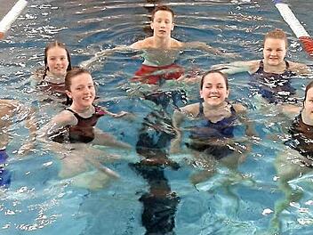 Alexander, Inka und Lara Amend, Moritz Werner, Rosana Gallella, Leonie Hagel und Johanna Heinrich (von links, es fehlt Judith Baer) zeigten beim Haßberge-Cup starke Leistungen.  Foto: Wolfgang Dietz