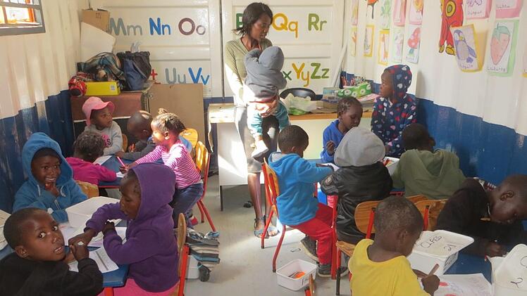 Im Kindergarten-Container Foto: privat