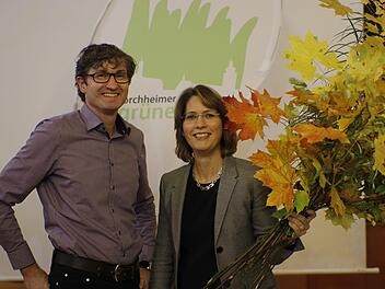 Das  Spitzenduo der Forchheimer Grünen, OB-Kandidatin Annette Prechtel und Steffen Müller-Eichtmayer) Foto: Wolfram Weltzer