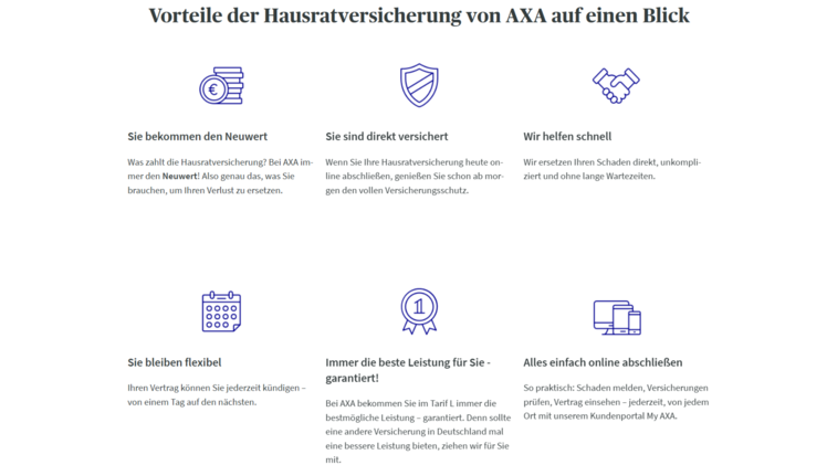 Axa bietet vielfältige Vorteile