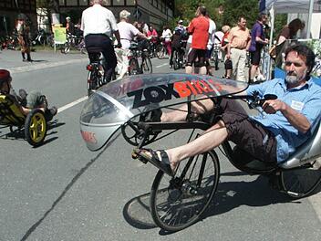 Auch ungewöhnliche Gefährte sind beim autofreien Sonntag im Weißmaintal zwischen Trebgast und Kauerndorf zu sehen. Foto: Archiv/Stephan Stöckel