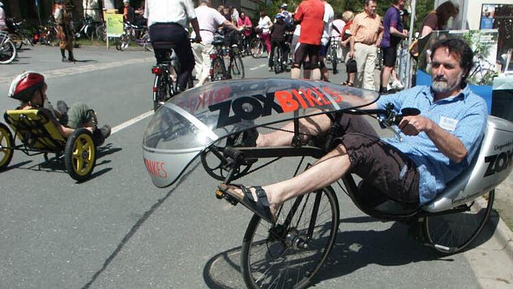 Auch ungewöhnliche Gefährte sind beim autofreien Sonntag im Weißmaintal zwischen Trebgast und Kauerndorf zu sehen. Foto: Archiv/Stephan Stöckel