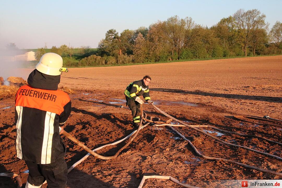 Hoher Schaden bei Stallbrand bei Nüdlingen