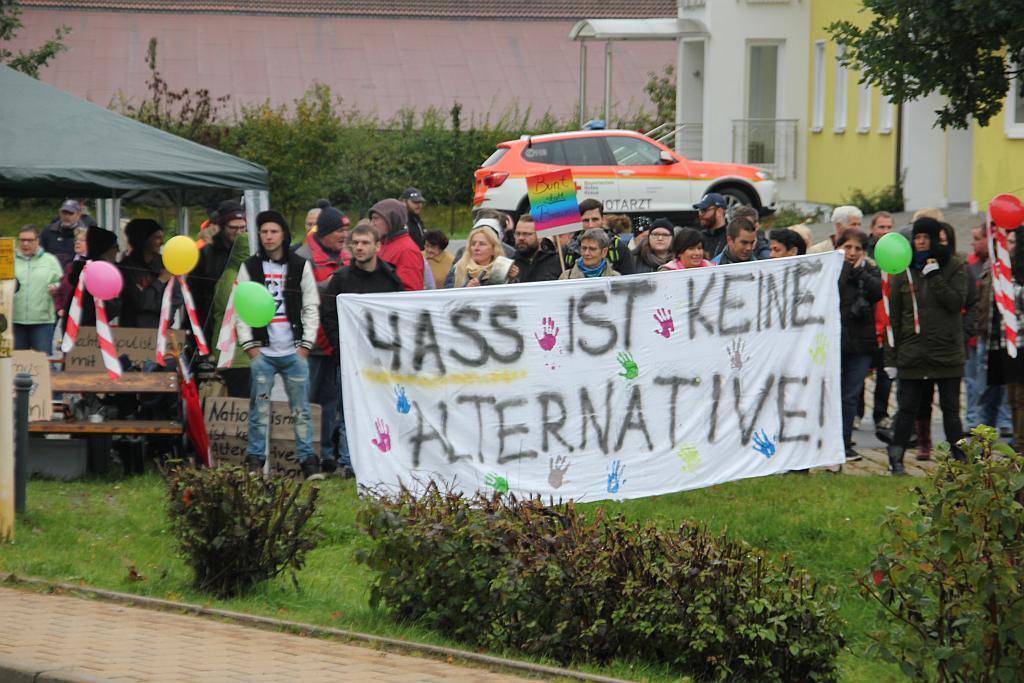 Protest gegen Treffen der "Alternativen Mitte" in Tettau