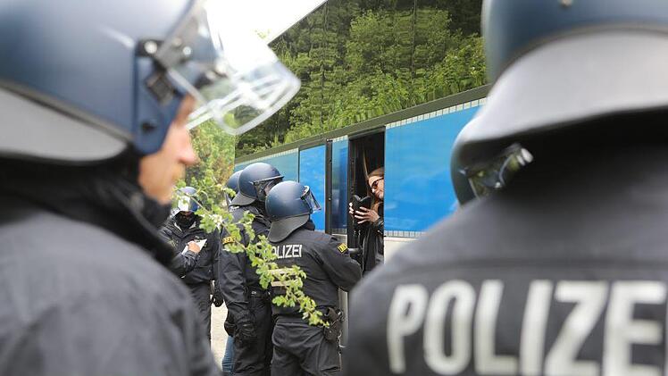 Großübung der Bundespolizei in Mainleus. Foto: Barbara Herbst