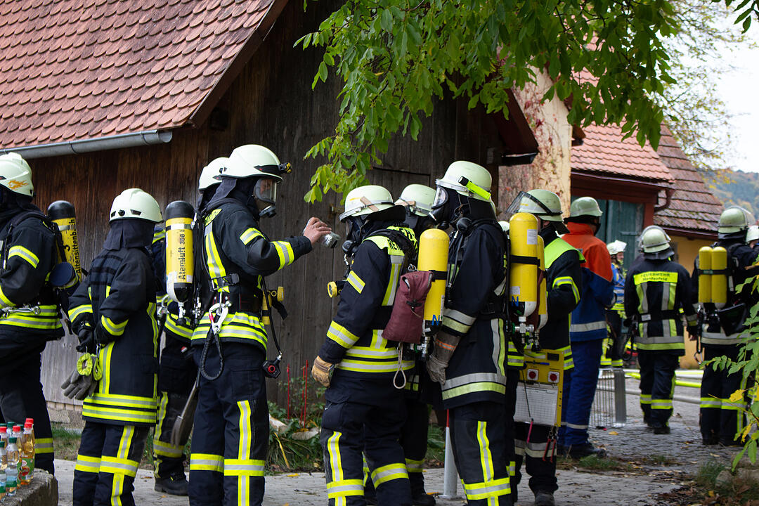 Scheune brennt: Großbrand in Mittelfranken führt zu hohem Sachschaden
