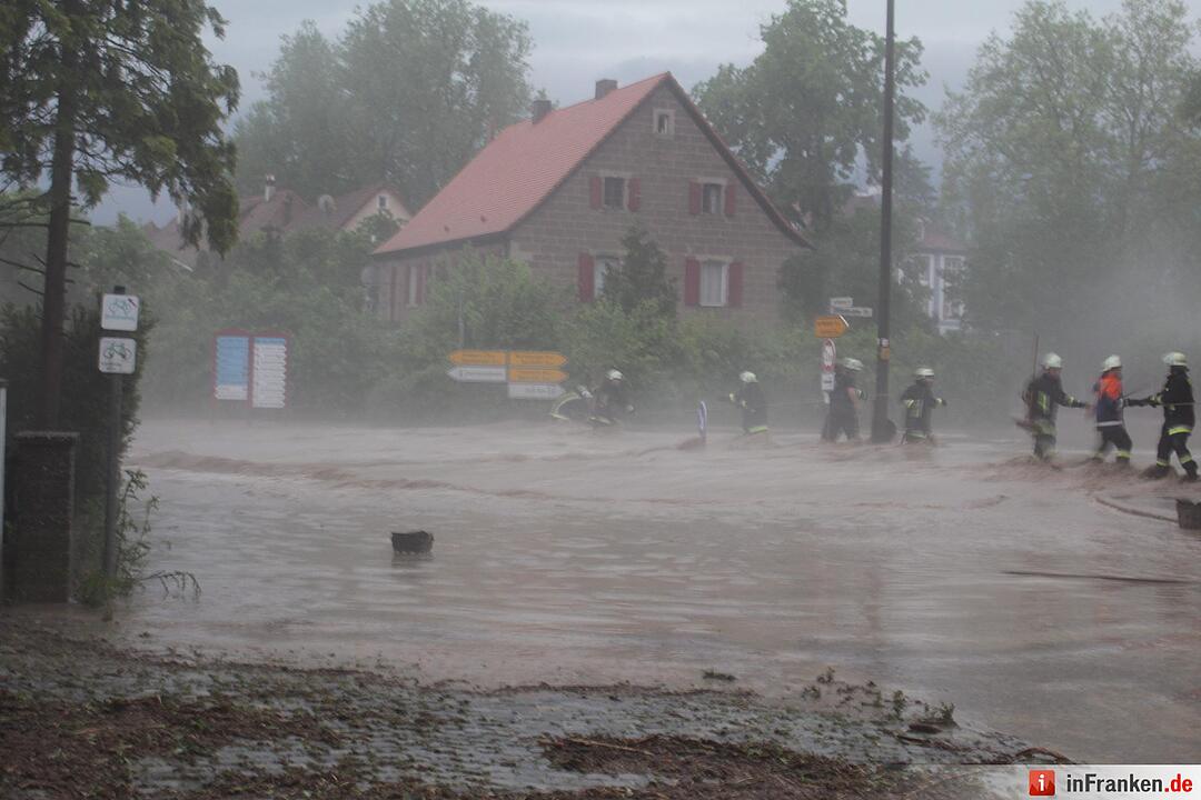 Unwetter über Franken