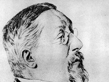 Joseph Victor von Scheffel, gezeichnet von Anton von Werner, dem damaligen Direktor der Berliner Akademie. Repro: Reinhard Löwisch
