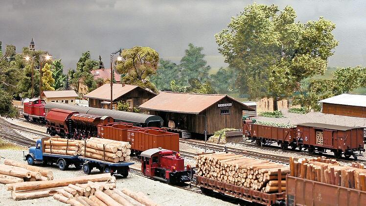 Miniaturnachbau des ehemaligen Bahnhofs in Thurnau. Foto: privat