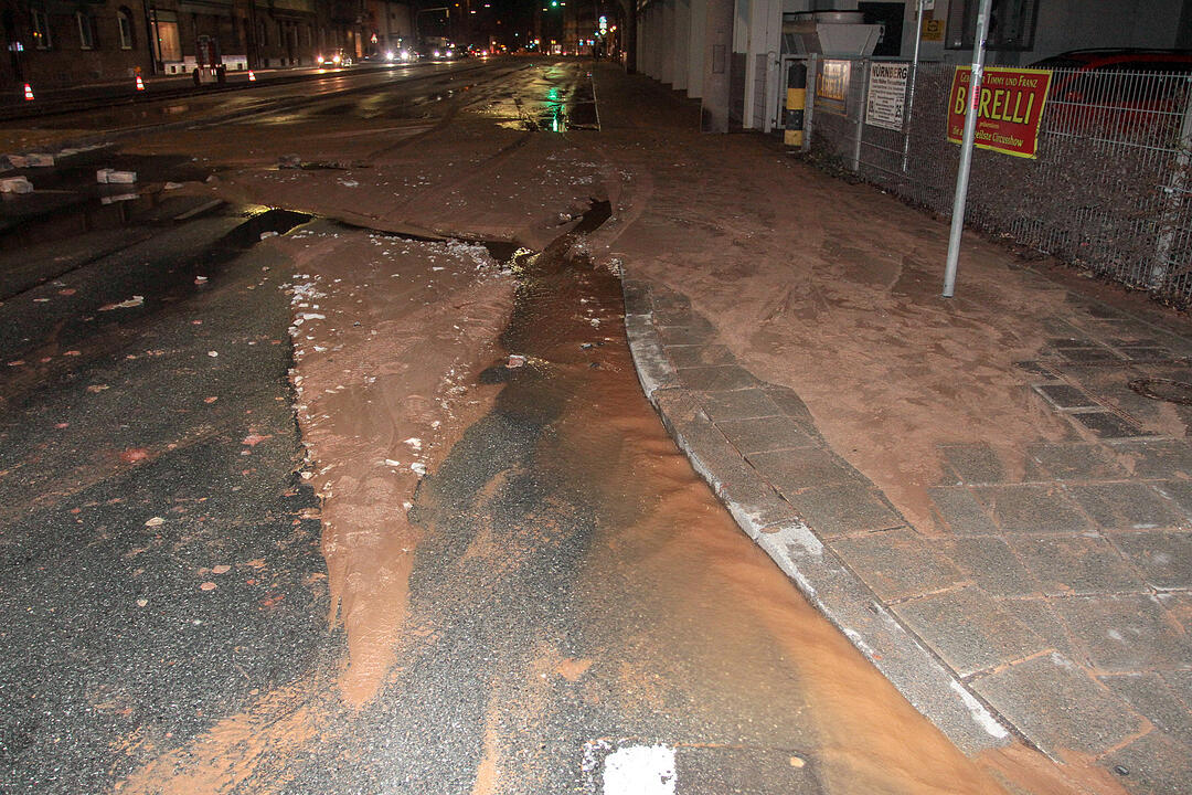 Wasserrohrbruch in Nürnberg