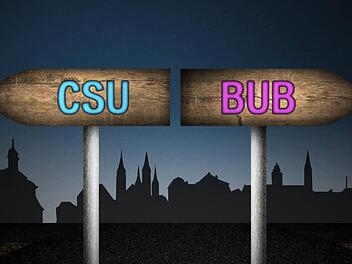 CSU oder BUB? Freund oder Feind. Bambergs CSU will es nicht hinnehmen, dass vier CSU-Mitglieder auf einer fremden Liste kandidieren.  GRAFIK: FRANZISKA SCHÄFER