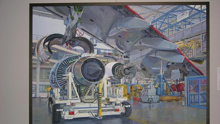 im AIRBUS Flugzeughangar
